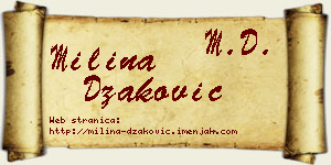 Milina Džaković vizit kartica